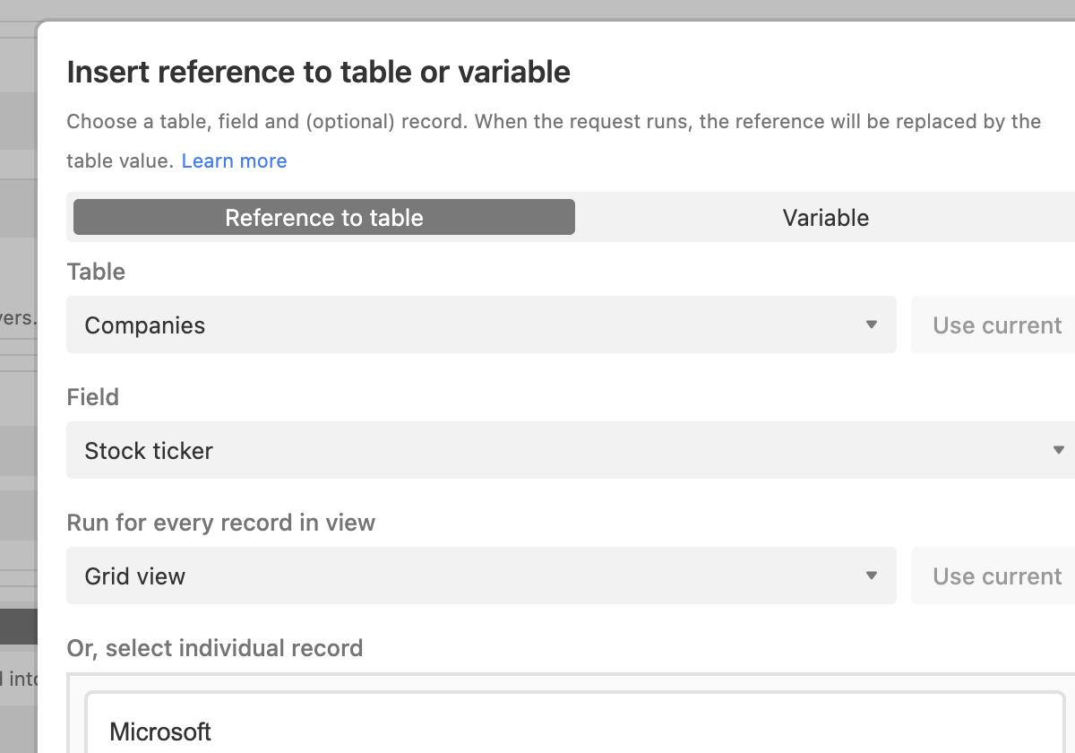 Reference Airtable Data in API Requests - Dynamic API Imports with Cell Values