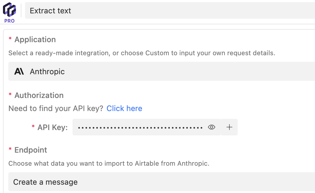 Connect to Claude vision API