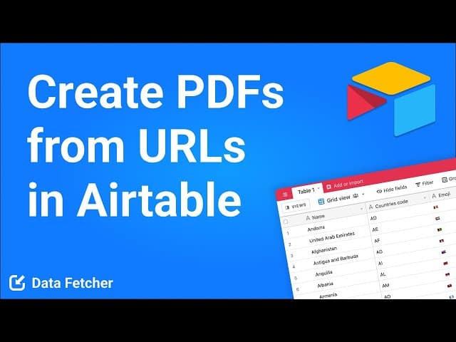 How to Convert URLs to PDFs in Airtable