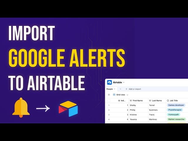 How to Import Google Alerts into Airtable Automatically
