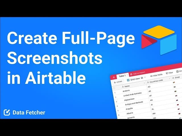 Airtable Urlbox Integration Tutorial