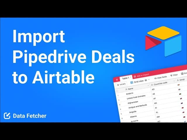 Airtable Pipedrive Integration Tutorial