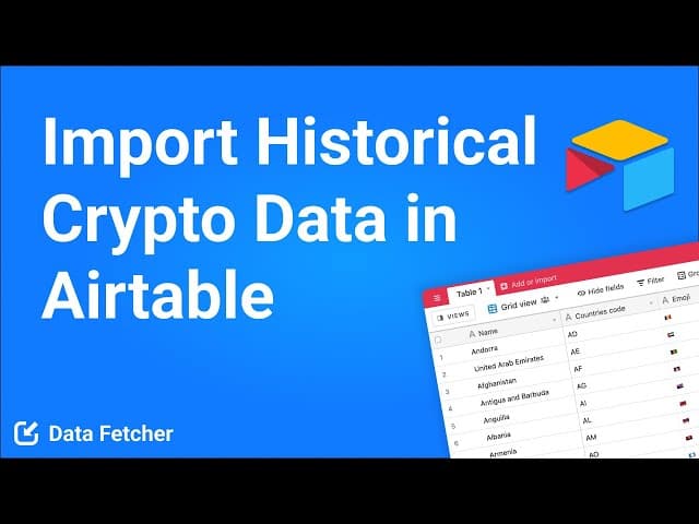 Import Historical Crypto Market Data in Airtable