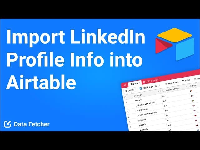Airtable LinkedIn Data API Integration Tutorial
