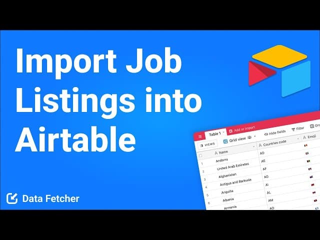 How to Import Job Listings into Airtable with No-Code