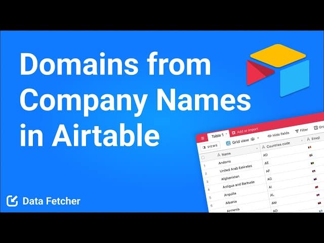 Find Domains from Company Names in Airtable