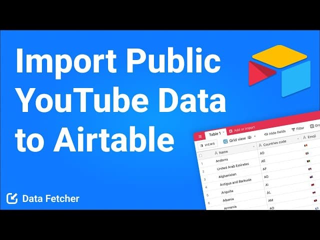 Airtable YouTube Public Data Integration Tutorial