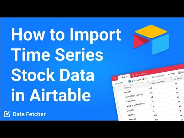 Import Time Series Data for Stocks in Airtable