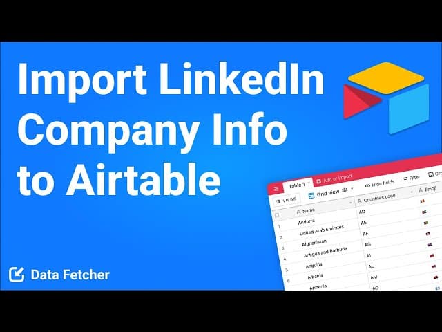 How to Import Public Company Data from LinkedIn to Airtable