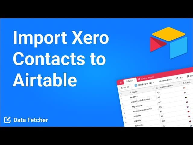 How to Import Xero Contacts to Airtable
