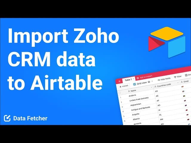 Airtable Zoho CRM Integration Tutorial