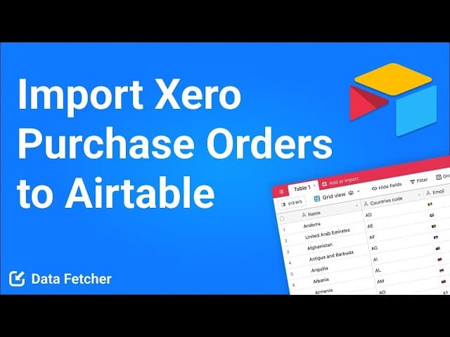 How to Import Xero Purchase Orders to Airtable