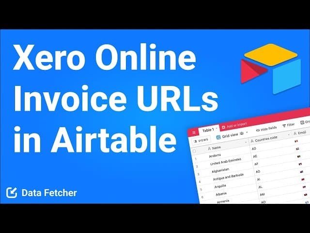 How to Import Xero Online Invoice URLs to Airtable