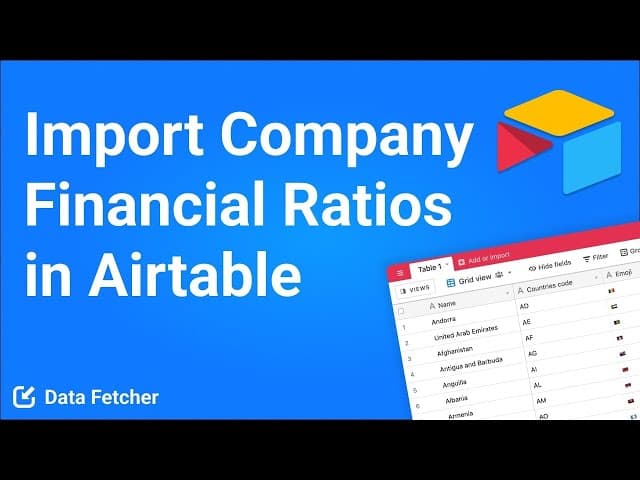 How to Import Company Revenue, EPS and Financial Ratios in Airtable