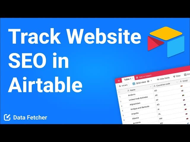 How to Track your Website's SEO Performance in Airtable